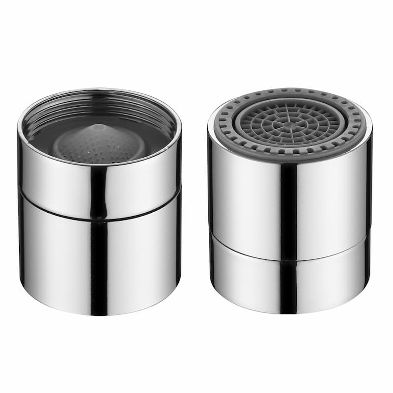 Aireador para grifo de baño femenino con dos tipos de chorro.