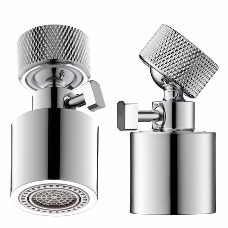 Aireador de grifo de doble modo con caudal ajustable, compatible con grifos de cocina.