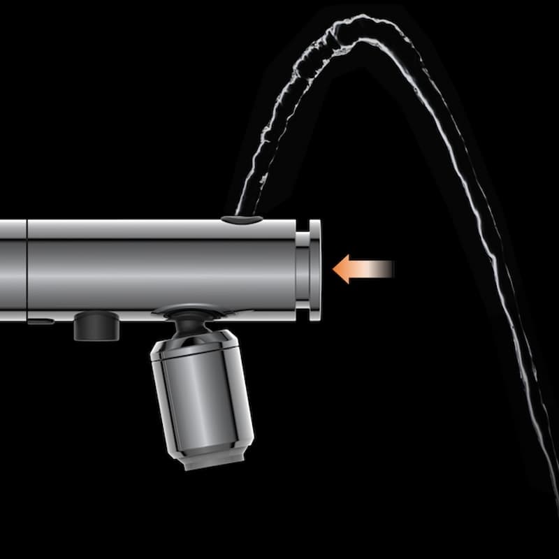 Grifo extraíble con rociador manual de la serie P, estilo IF Design Award 2023