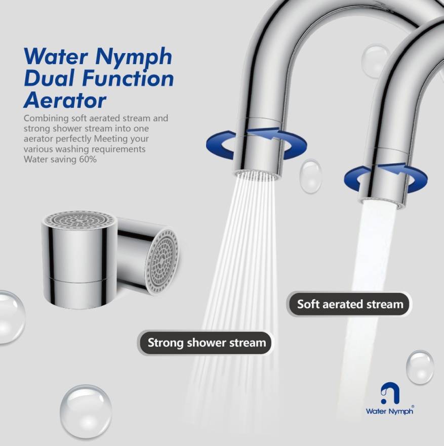 ¿Cuál es la ventaja del aireador de grifo de modo dual de xiamen water nymph?
